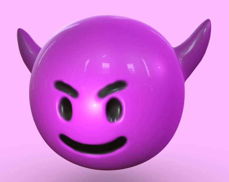 👉 Smiling Devil Emoji Antenna Topper – Custom 3D Printed