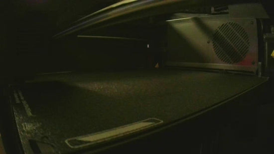 Video showing a 3D printed Addams Family Thing hand cosplay prop being displayed in white PLA with detailed stitches and realistic texture.