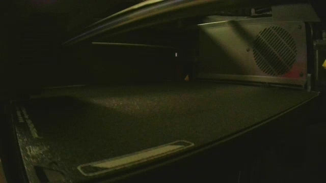 Video showing a 3D printed Addams Family Thing hand cosplay prop being displayed in white PLA with detailed stitches and realistic texture.